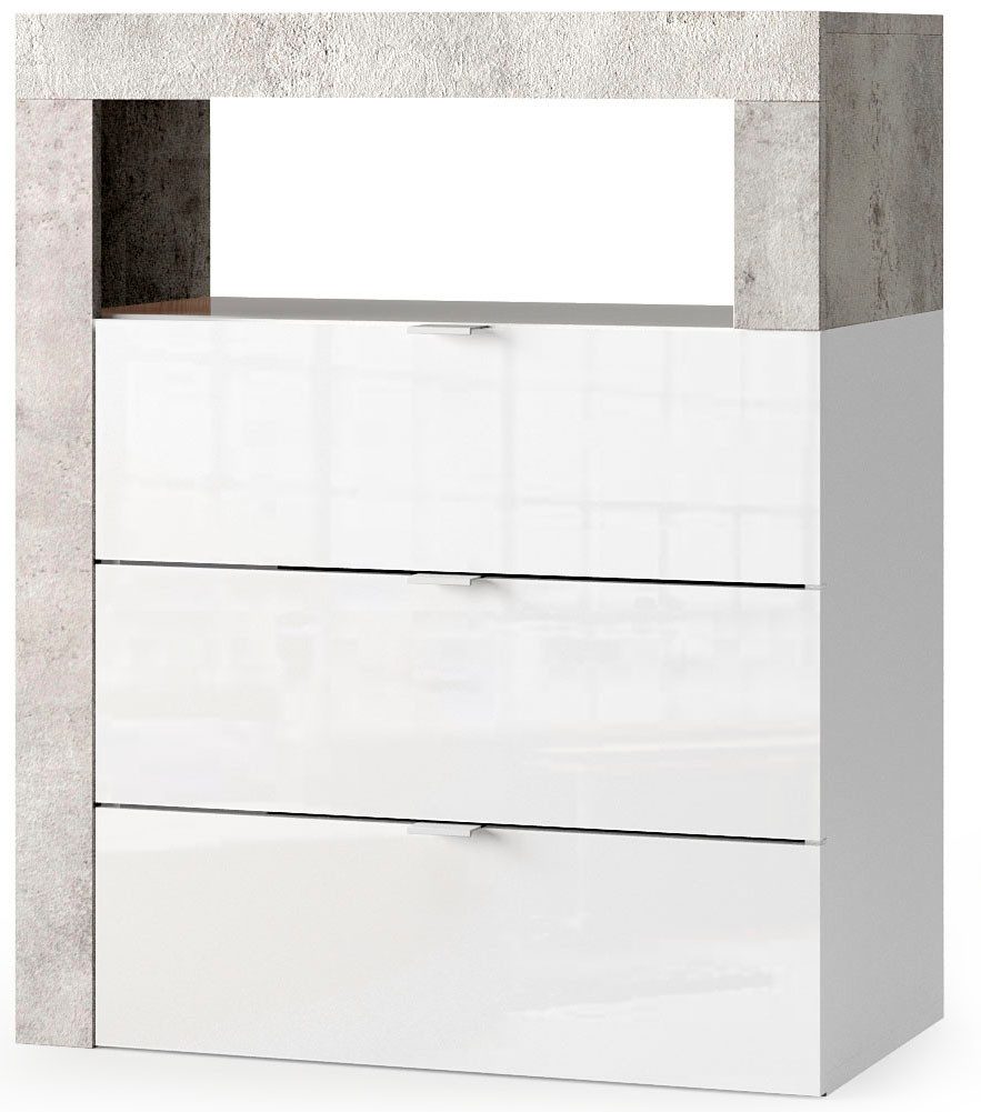 welltime Unterschrank "Hamburg Höhe 78 cm, Breite 64 cm, Badkommode mit 3 S günstig online kaufen
