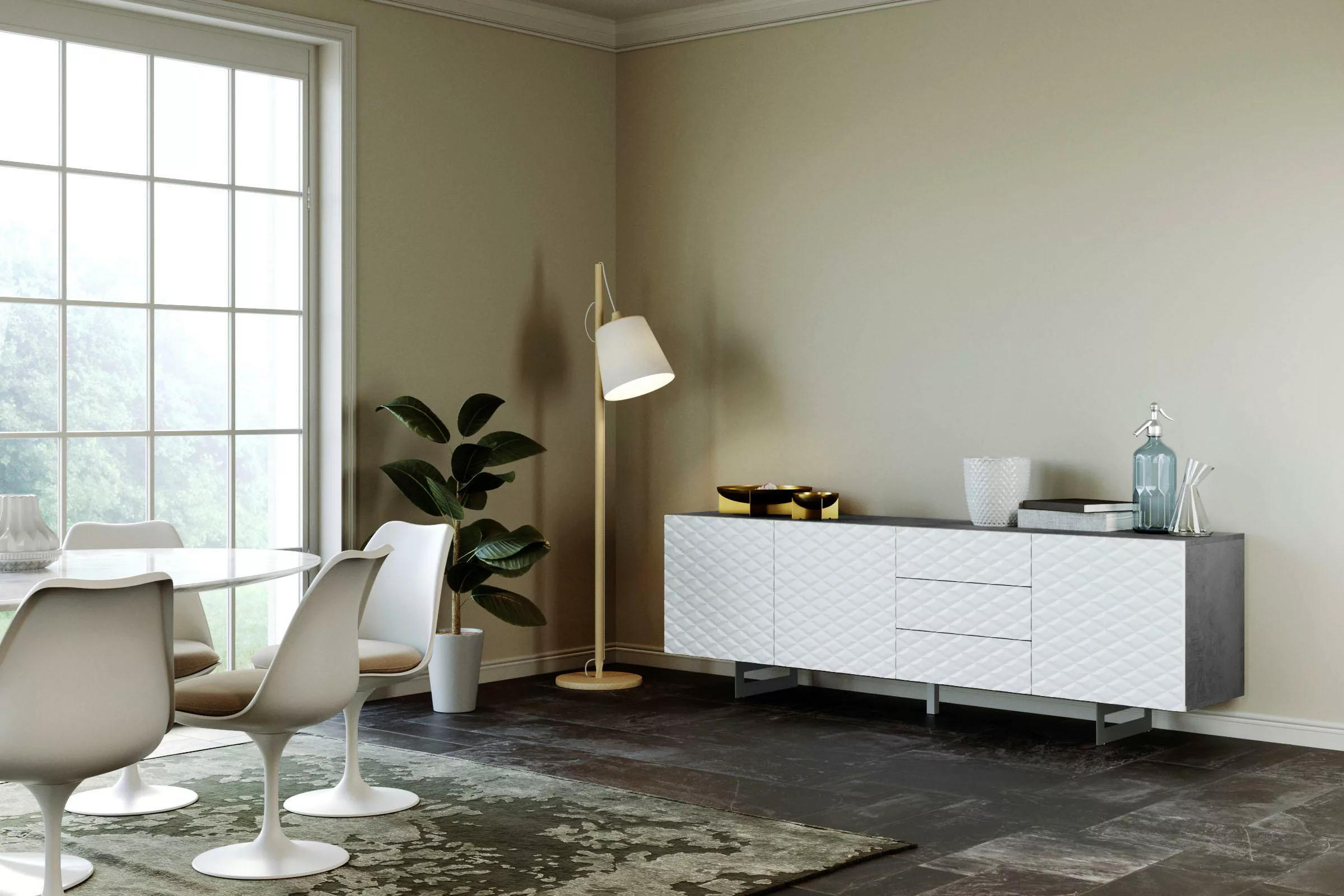 DIVENTA Sideboard "KORFU", Breite 220 cm günstig online kaufen