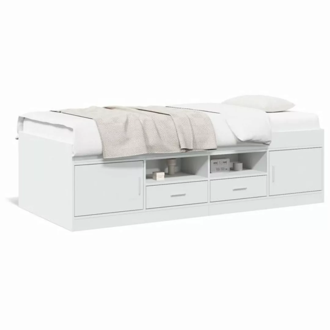 vidaXL Gästebett Gästebett Tagesbett mit Schubladen Weiß 75x190 cm Spanplat günstig online kaufen