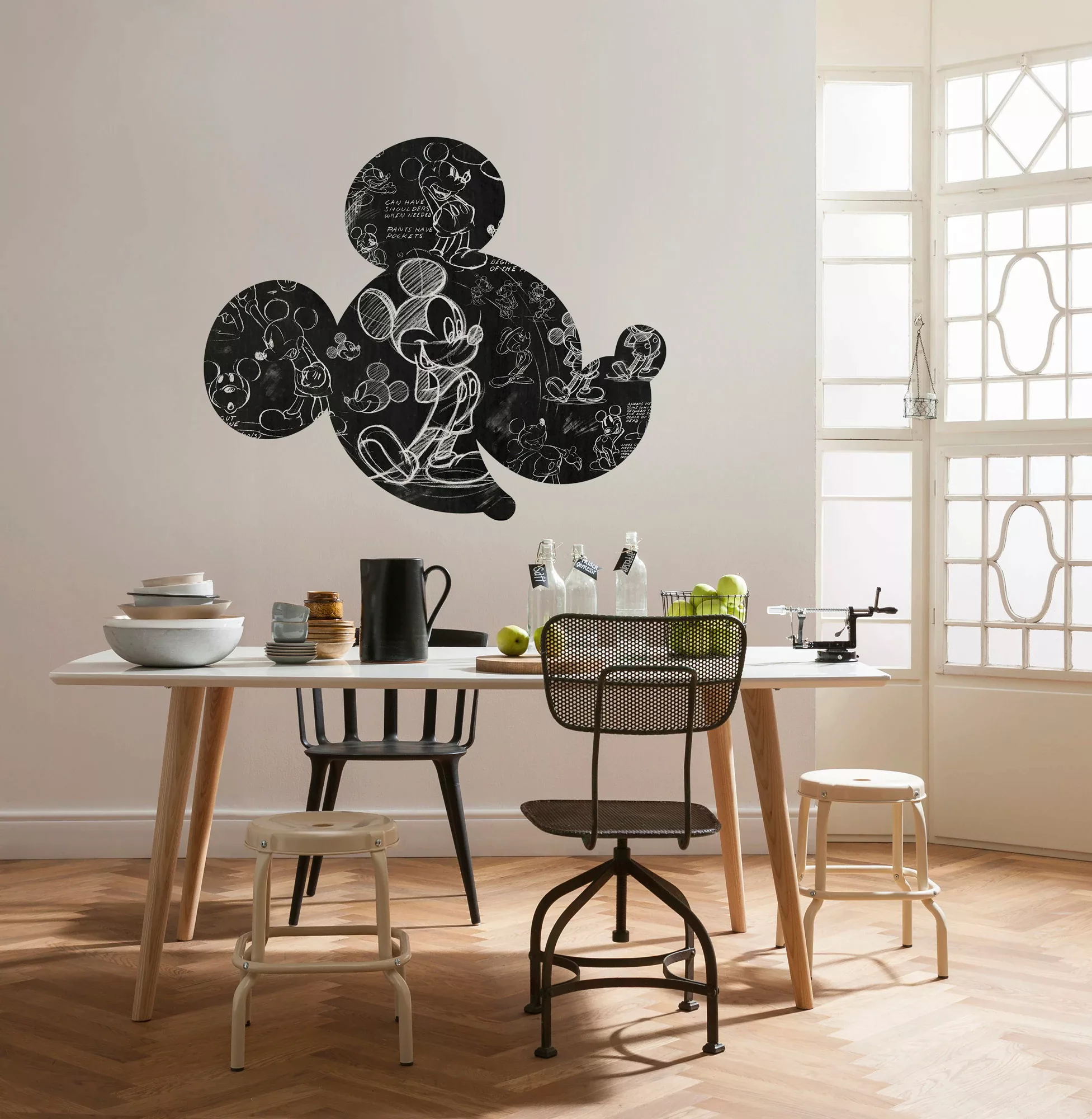 Komar Vliestapete »Mickey Head Illustration«, 125x125 cm (Breite x Höhe), r günstig online kaufen