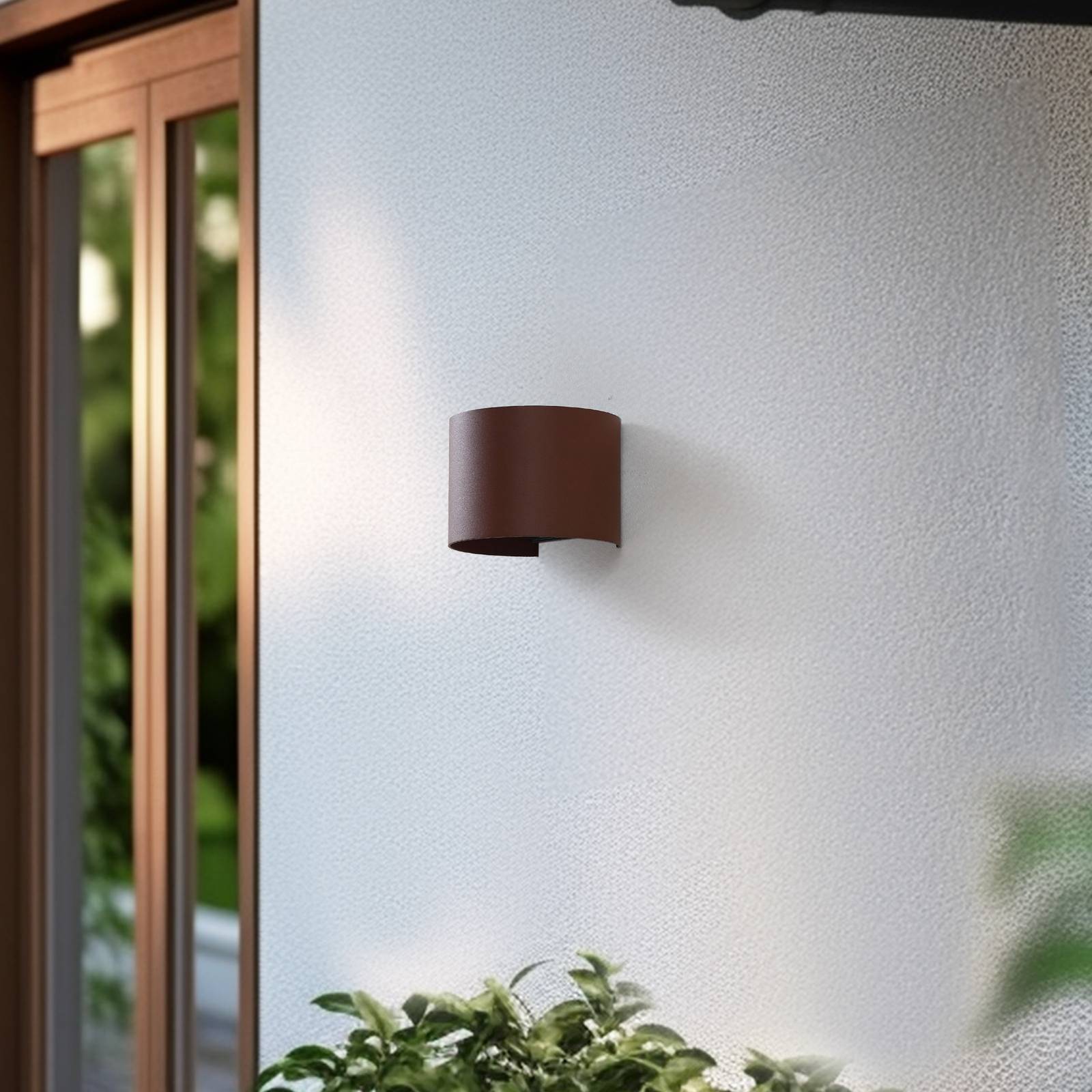 Lindby Smart LED-Außenwandlampe Dara rost rund CCT RGB Tuya günstig online kaufen