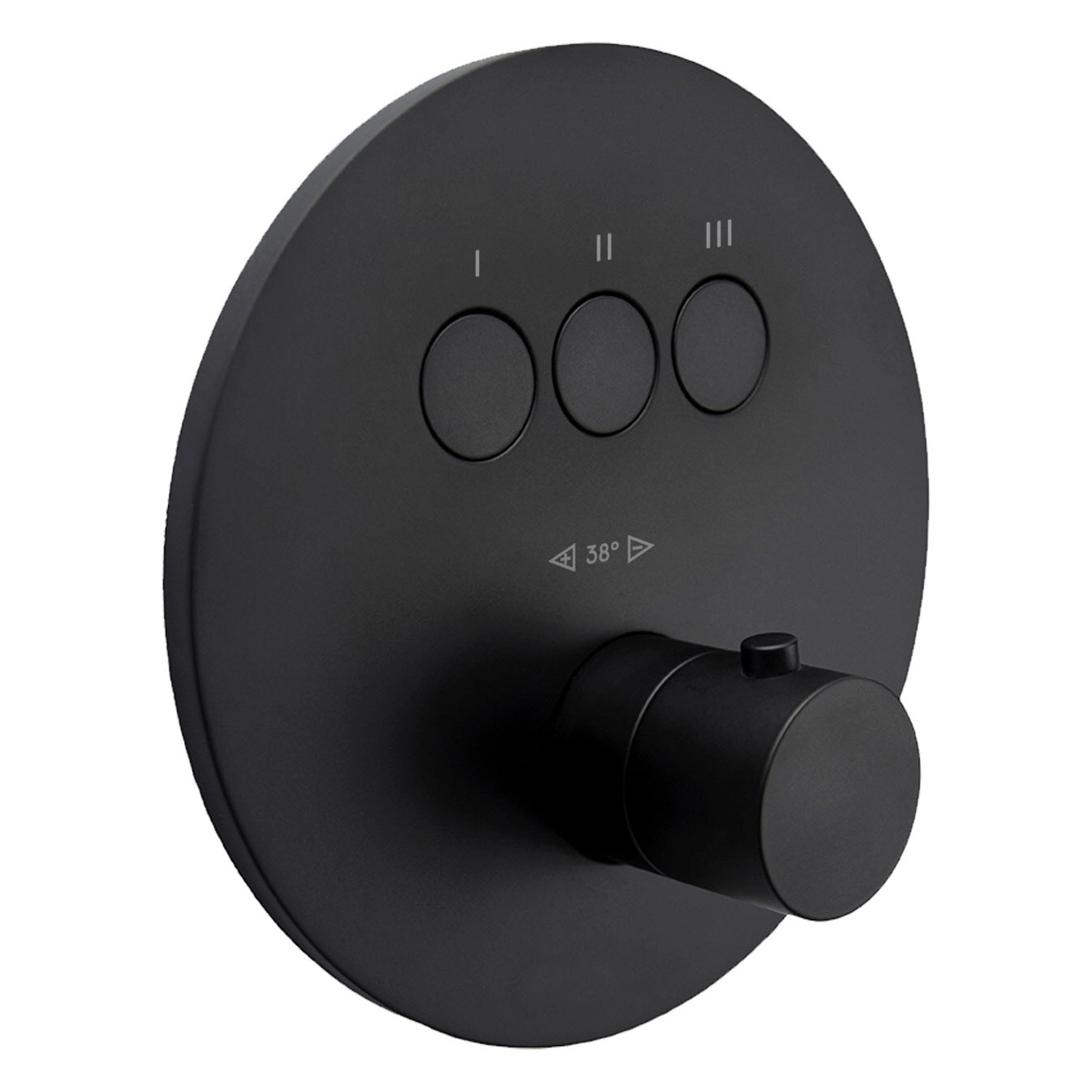 pianura Thermostat Unterputz für 3 Verbraucher Stella Smart Push in Schwarz günstig online kaufen
