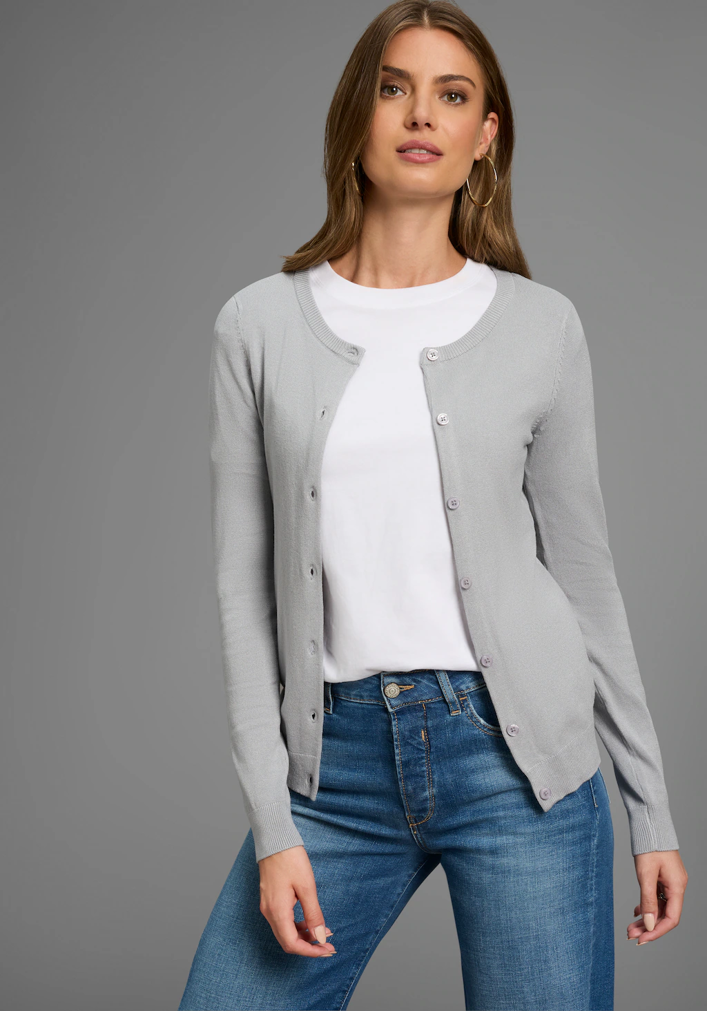 Laura Scott Strickjacke, mit Knopfleiste günstig online kaufen