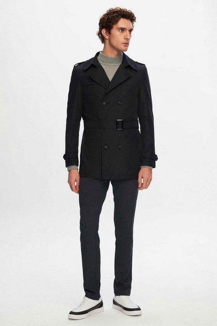 D'S DAMAT Caban Ds Damat Regular Fit Epaulette Belted Top Coat/Trenchcoat günstig online kaufen