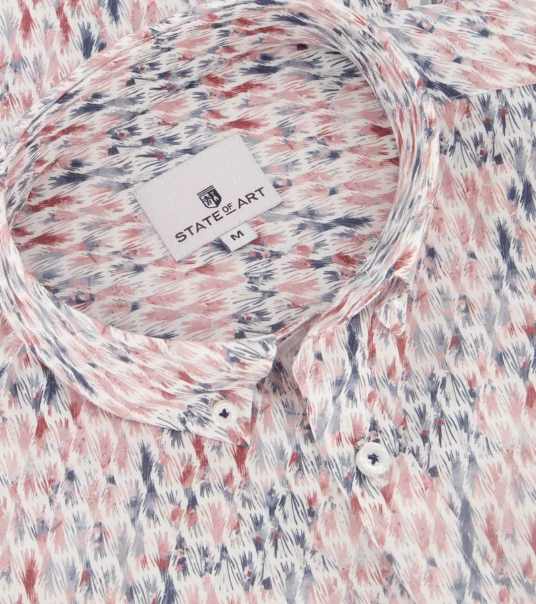 State Of Art Short Sleeve Hemd Druck Rosa - Größe 3XL günstig online kaufen