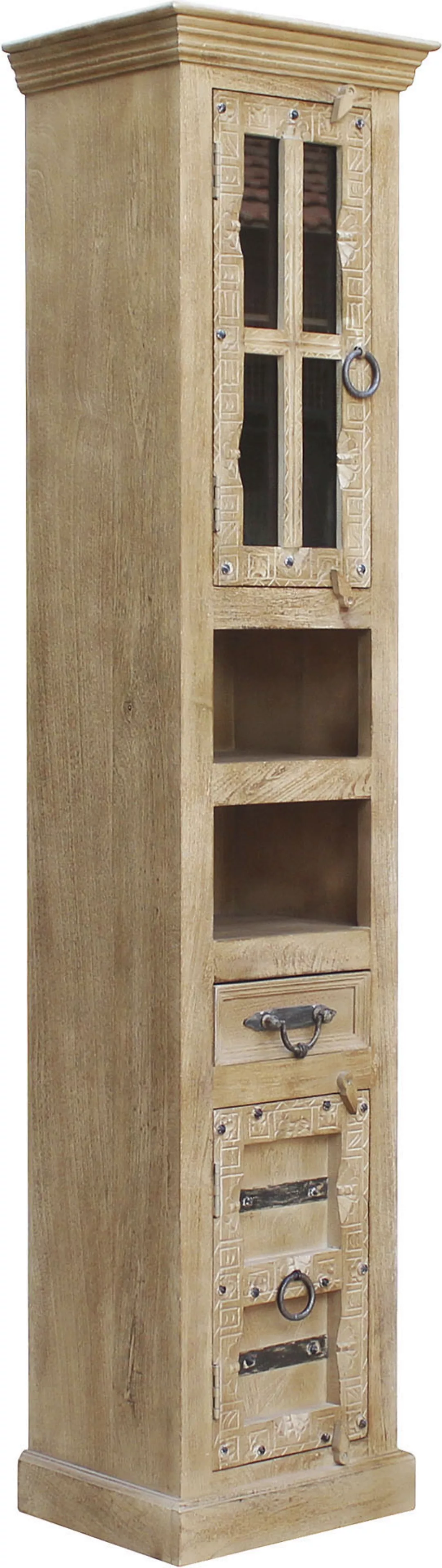 SIT Vitrine "Daipur mit Glastür und 1 Schubkasten. 2 offen Fächer", geschni günstig online kaufen