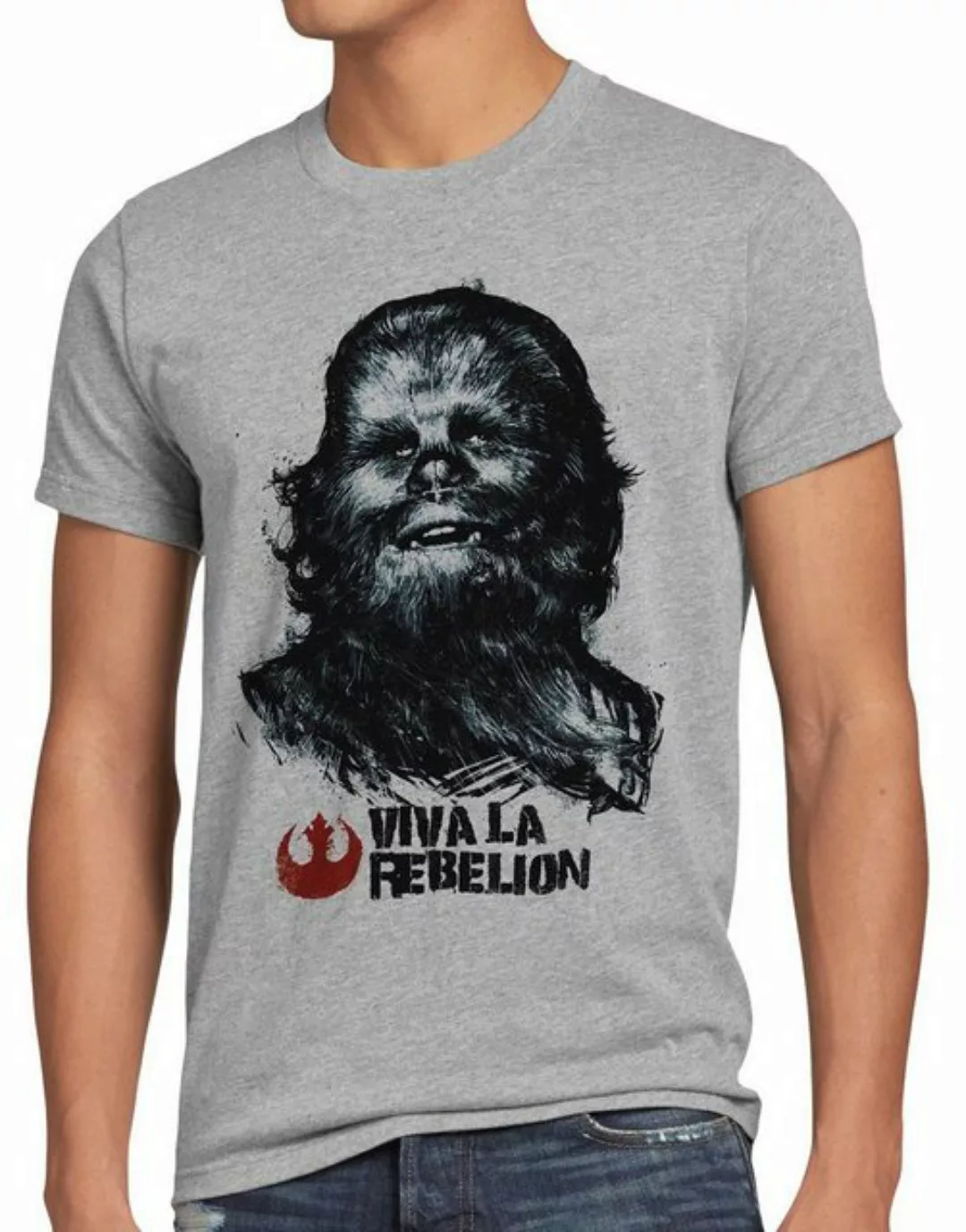 style3 Print-Shirt Herren T-Shirt VIVA LA REBELION star vader chewbacca che günstig online kaufen