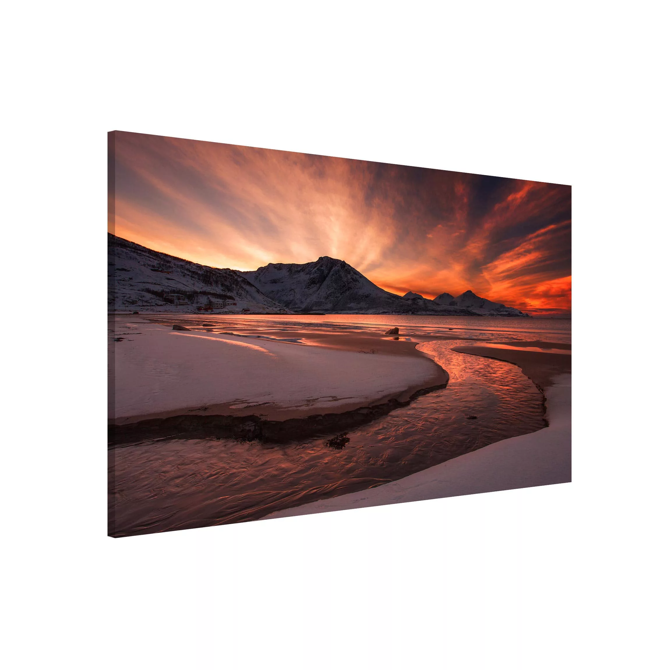 Magnettafel Natur & Landschaft - Querformat 3:2 Goldener Sonnenuntergang günstig online kaufen