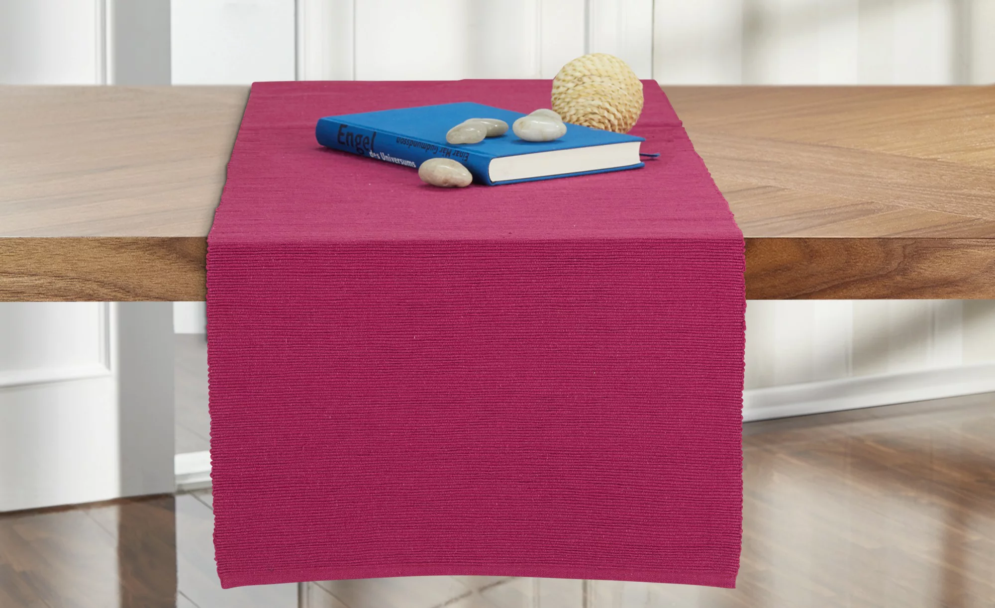 HOME STORY Tischläufer  Rip - lila/violett - reine Baumwolle - 40 cm - Scon günstig online kaufen