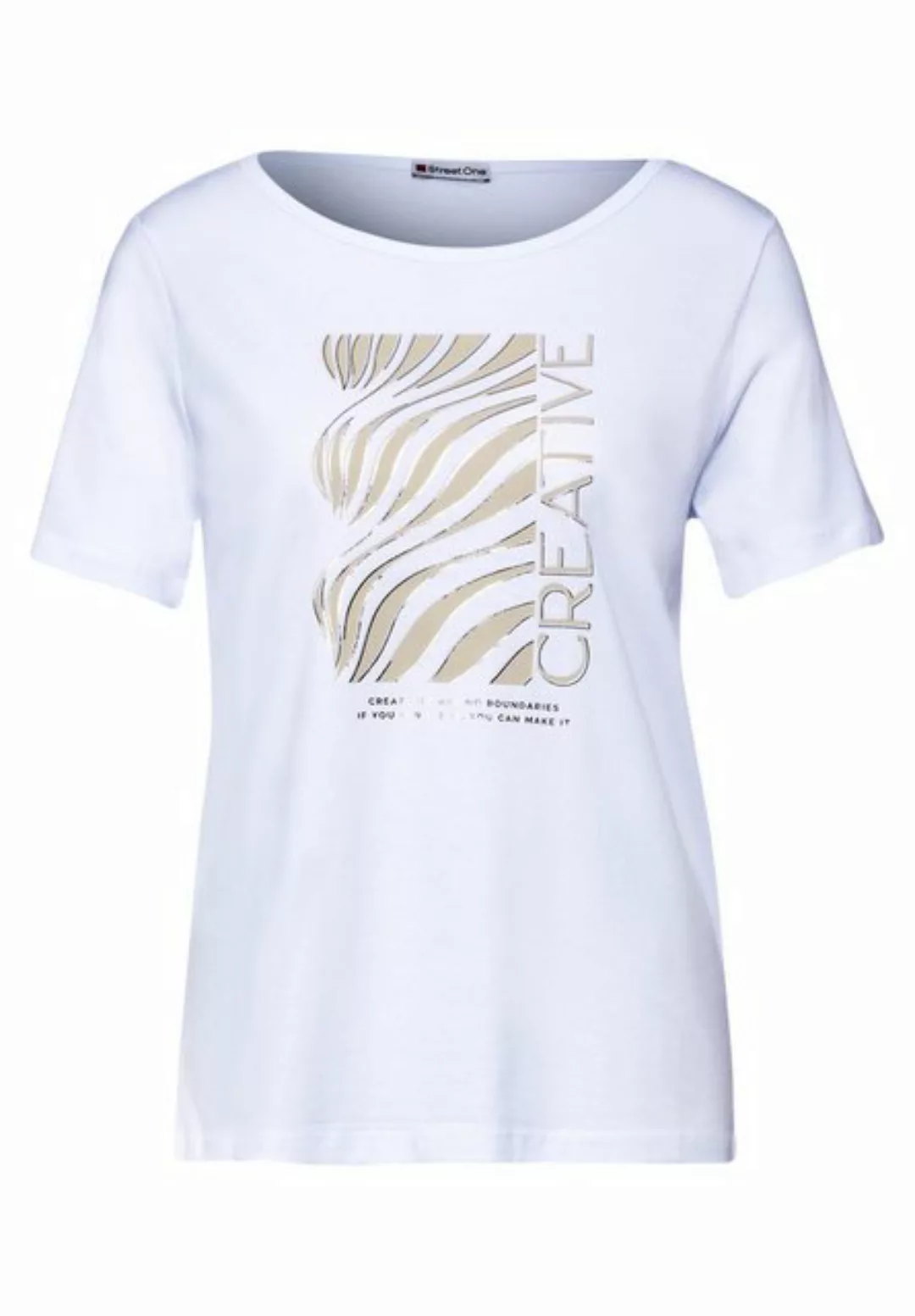 STREET ONE T-Shirt - modisches kurzarm Shirt - T-Shirt mit Frontprint günstig online kaufen