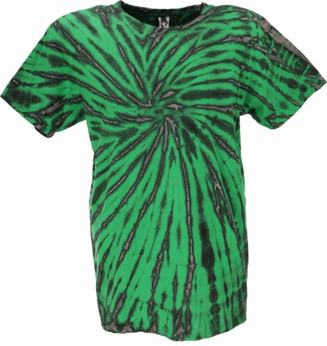 Guru-Shop T-Shirt Batik T-Shirt, Herren Kurzarm Tie Dye Shirt -.. Handarbei günstig online kaufen