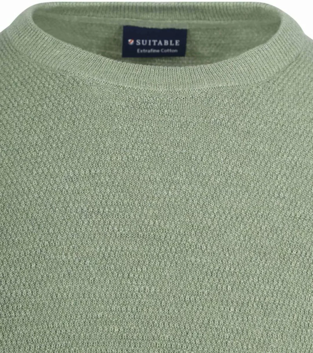 Suitable Pullover Struktur Grün - Größe M günstig online kaufen