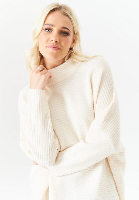 GINI LONDON Stricktop Gini Chunky Grob gestrickter Pullover mit hohem Halsa günstig online kaufen