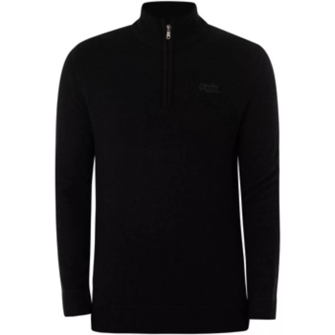 Superdry  Pullover Essential Emb-Strickpullover Mit Halbem Reißverschluss günstig online kaufen