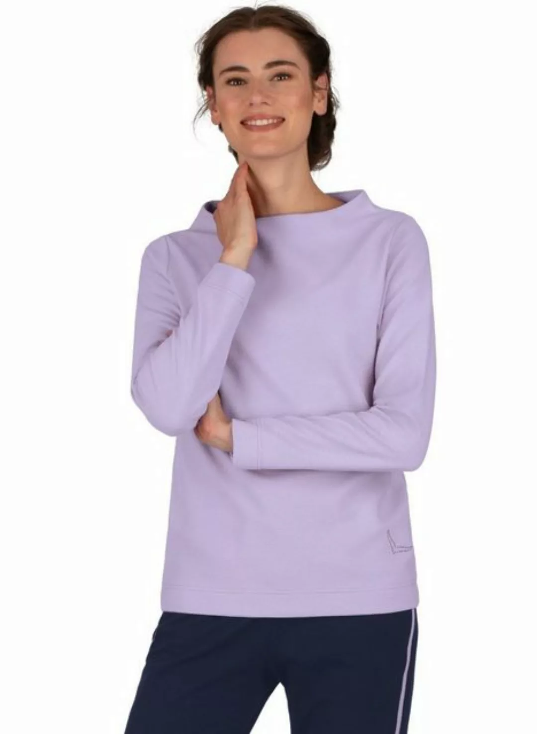 Trigema Sweatshirt TRIGEMA Stehkragen Pullover mit Kristallsteinen günstig online kaufen