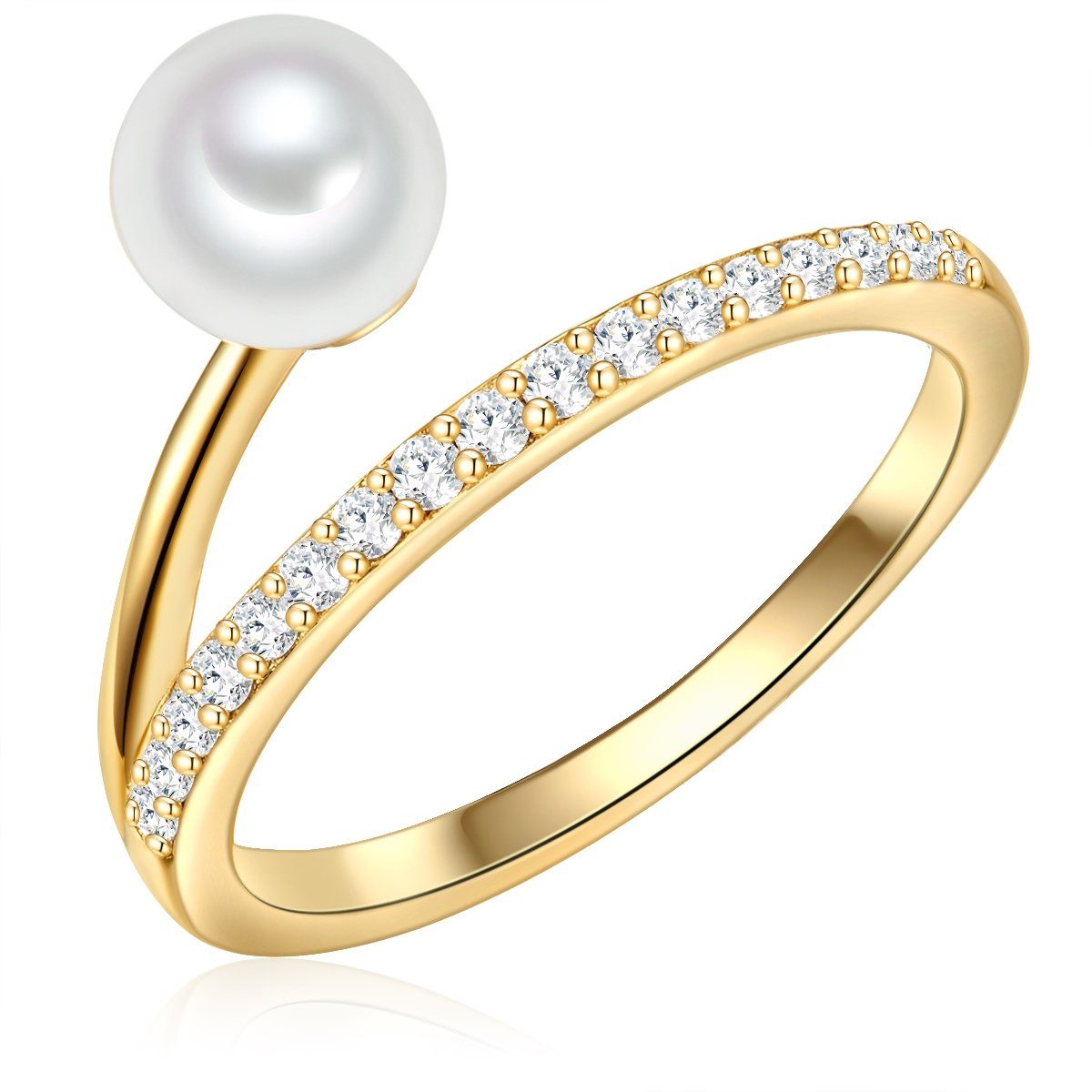 Valero Pearls Silberring gelbgold, aus Sterling günstig online kaufen