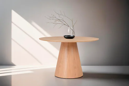 byLIVING Esstisch "Rond", mit Echtholz-Furnier Eiche natur,rund, Durchmesse günstig online kaufen