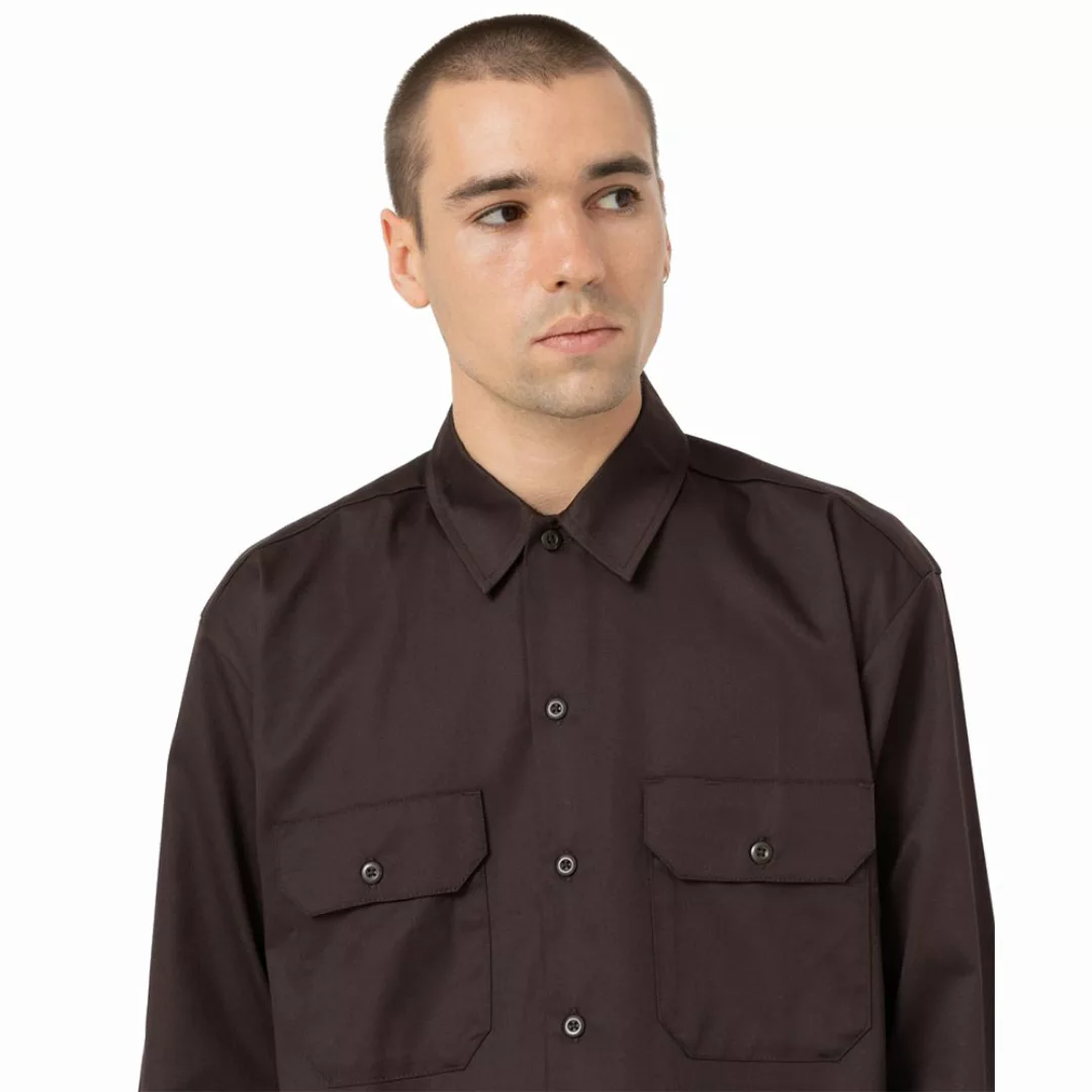 Dickies Work Shirt Long Sleeve REC Dark Brown günstig online kaufen