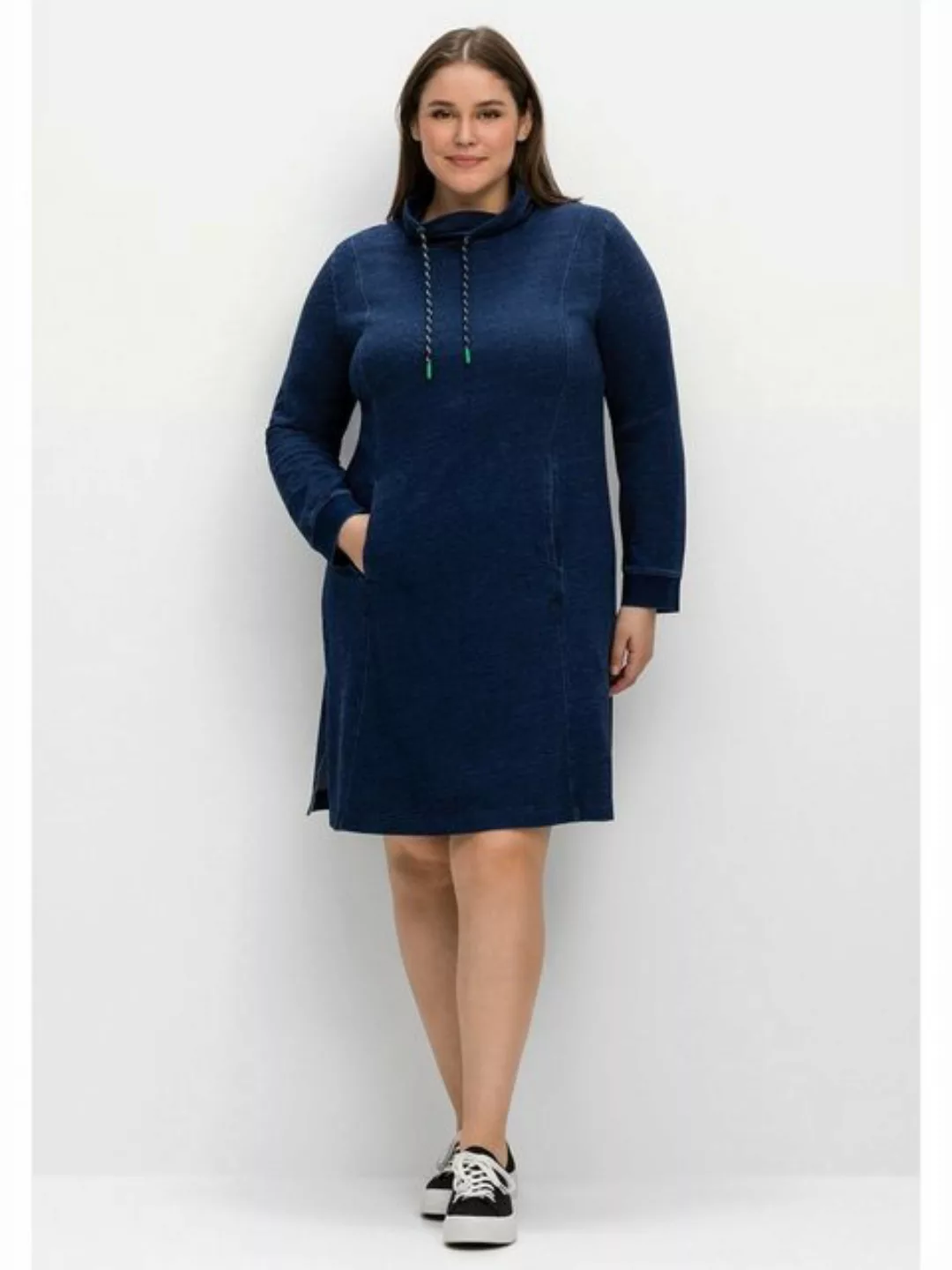 Sheego Sweatkleid "Große Größen", in Denim-Optik günstig online kaufen