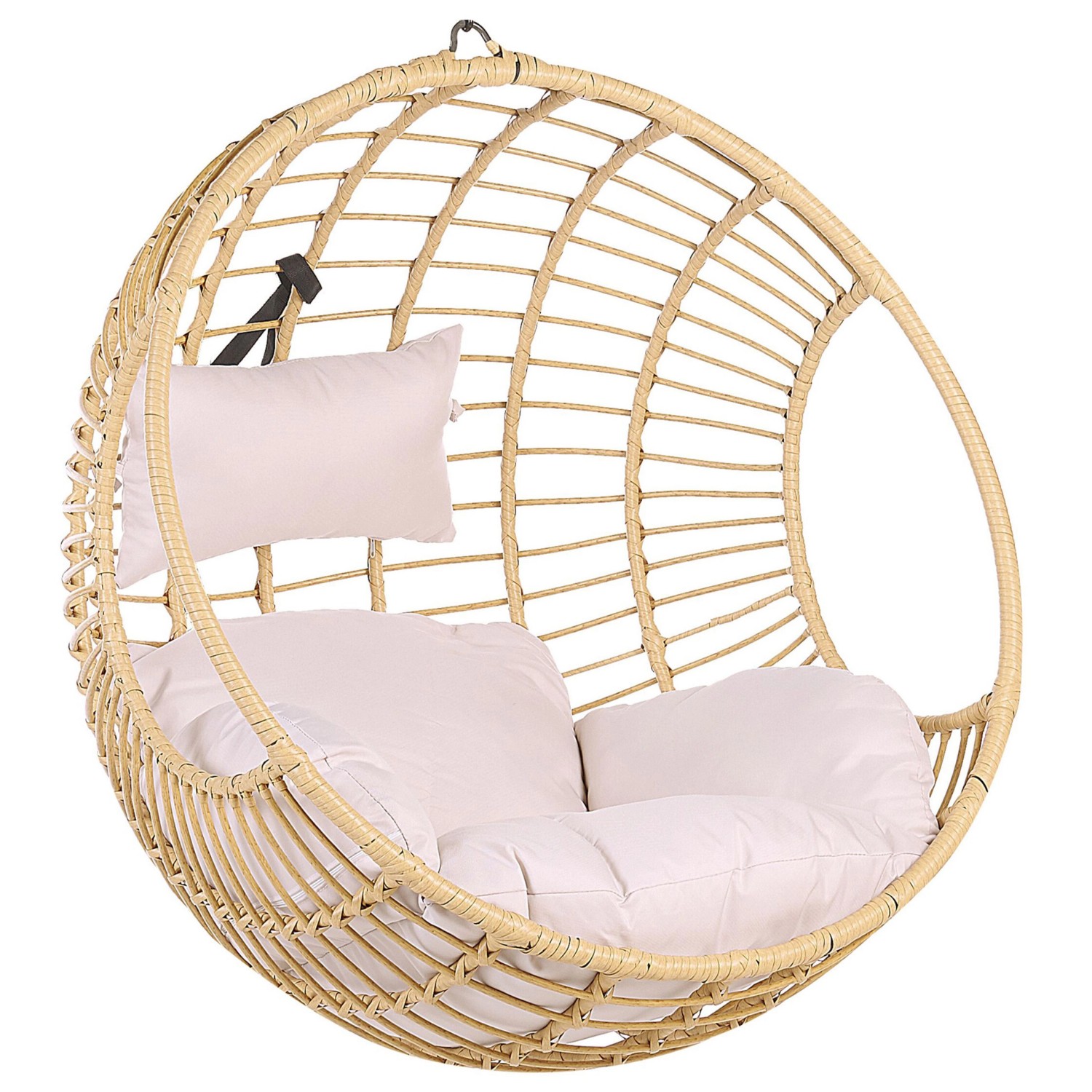 Beliani Hängesessel Naturfarben Beige 65x99x99 günstig online kaufen