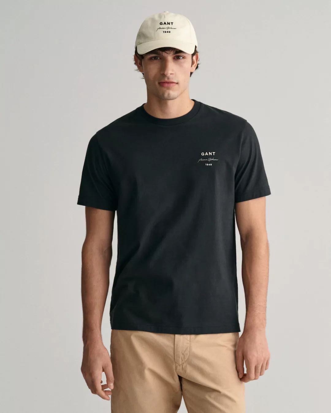 Gant T-Shirt LOGO SCRIPT SS T-SHIRT GANT-Grafikprint auf der Brust günstig online kaufen