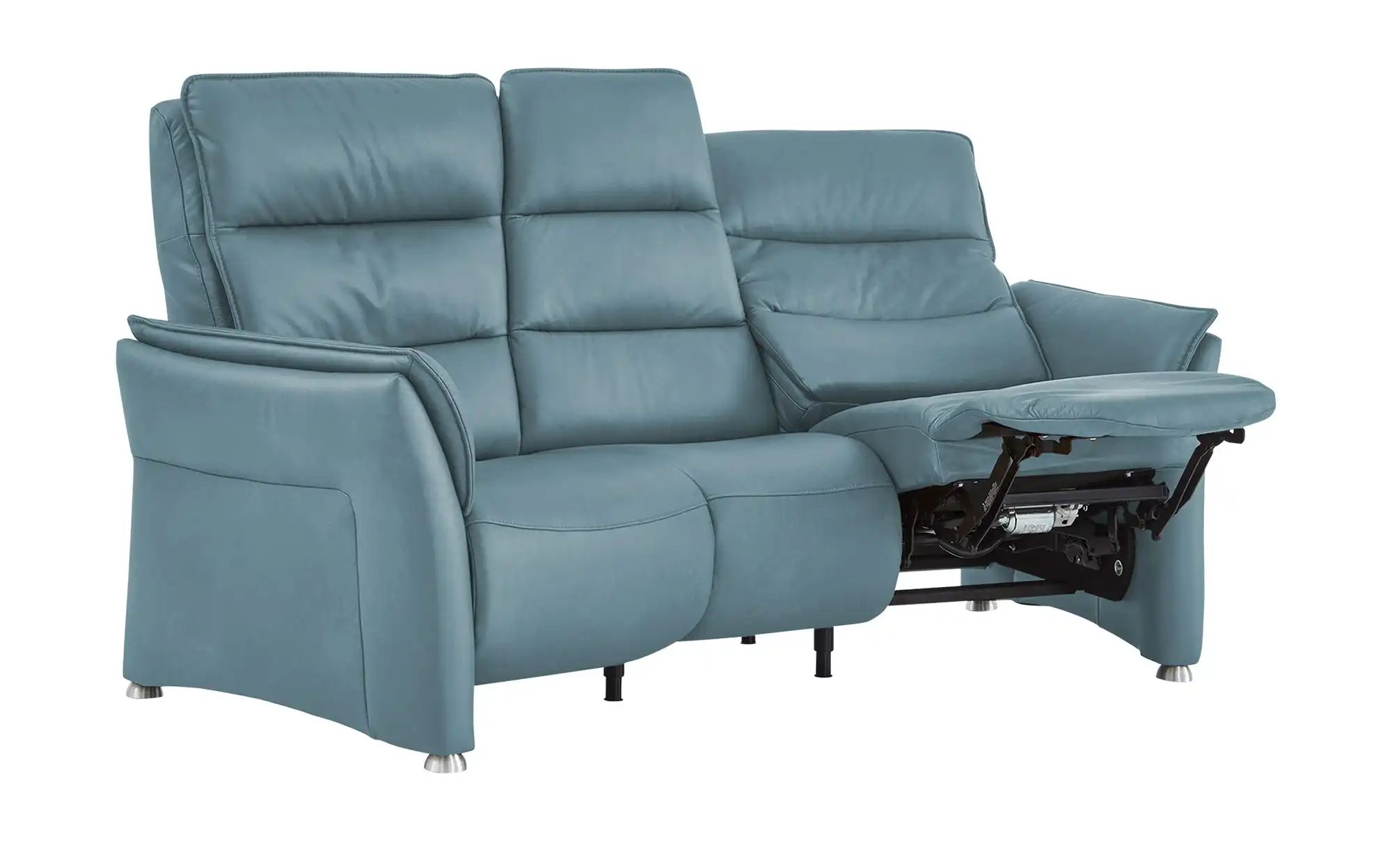 Hukla Trapezsofa Echtleder Corina ¦ blau ¦ Maße (cm): B: 202 H: 112 T: 103. günstig online kaufen