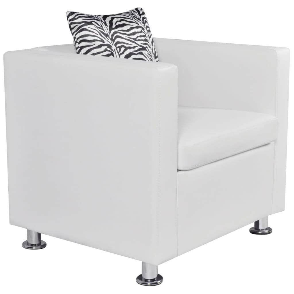 vidaXL Sessel Sessel Weiß Kunstleder (1-St) günstig online kaufen