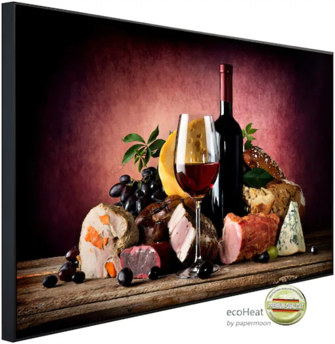 Papermoon Infrarotheizung »Wein mit Essen«, sehr angenehme Strahlungswärme günstig online kaufen