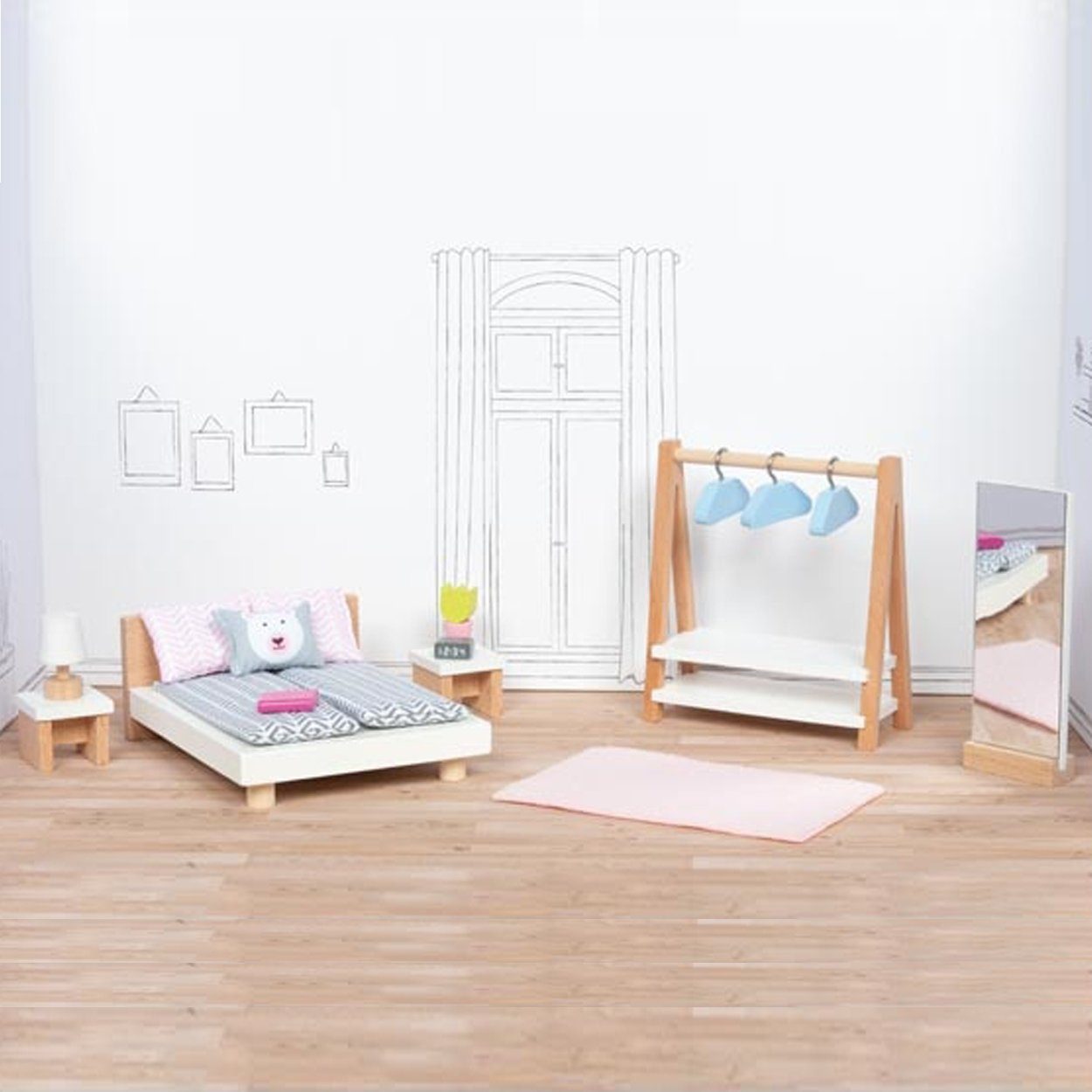 goki Puppenhausmöbel Puppenmöbel Style, Schlafzimmer (packung, günstig online kaufen