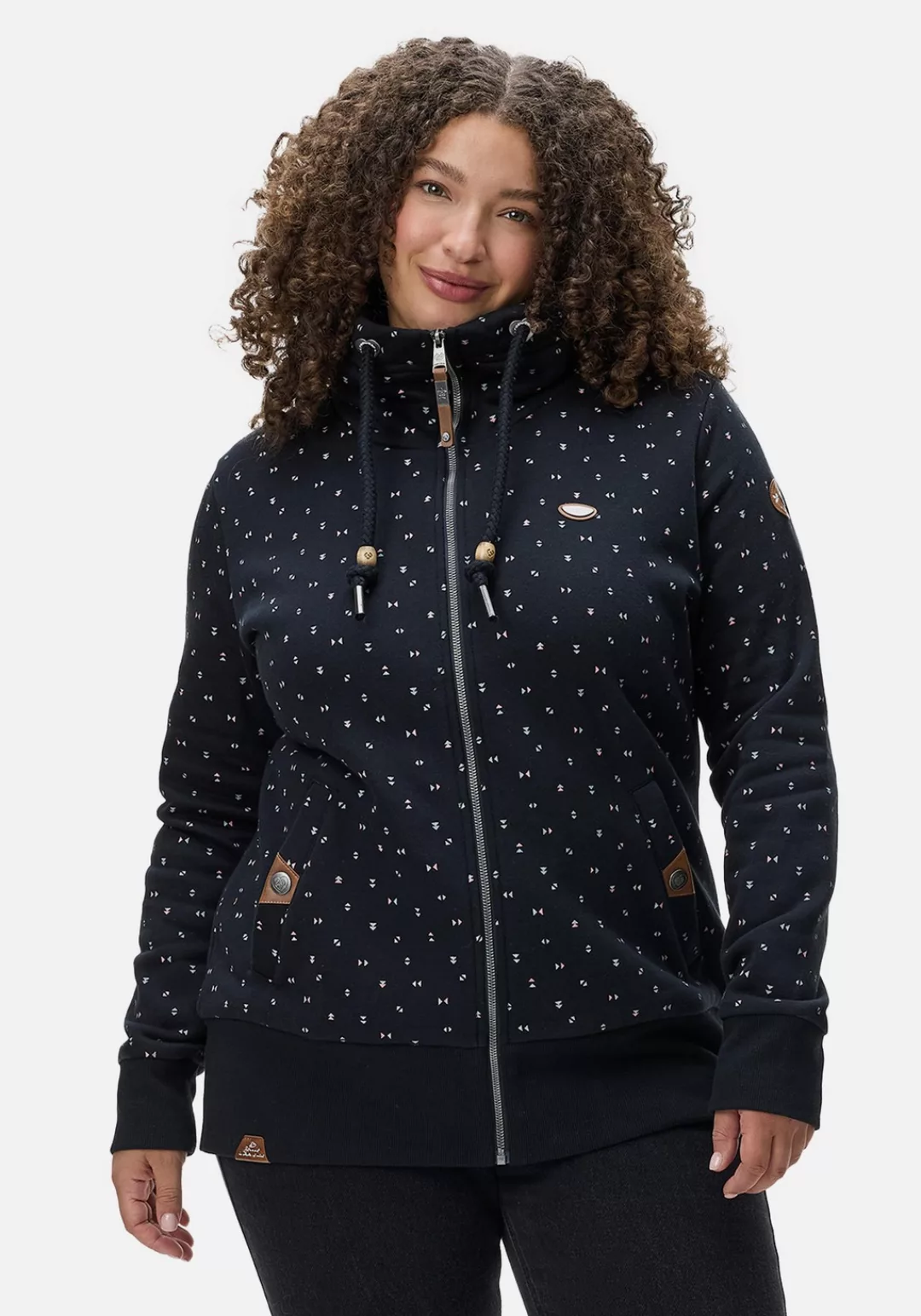 Ragwear Kapuzensweatjacke "Rylie Print Zip Plus", modischer Damen Kapuzensw günstig online kaufen