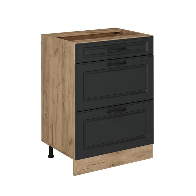 Vicco Unterschrank R-Line, Anthrazit Landhaus/Goldkraft Eiche, 60 cm mit Sc günstig online kaufen