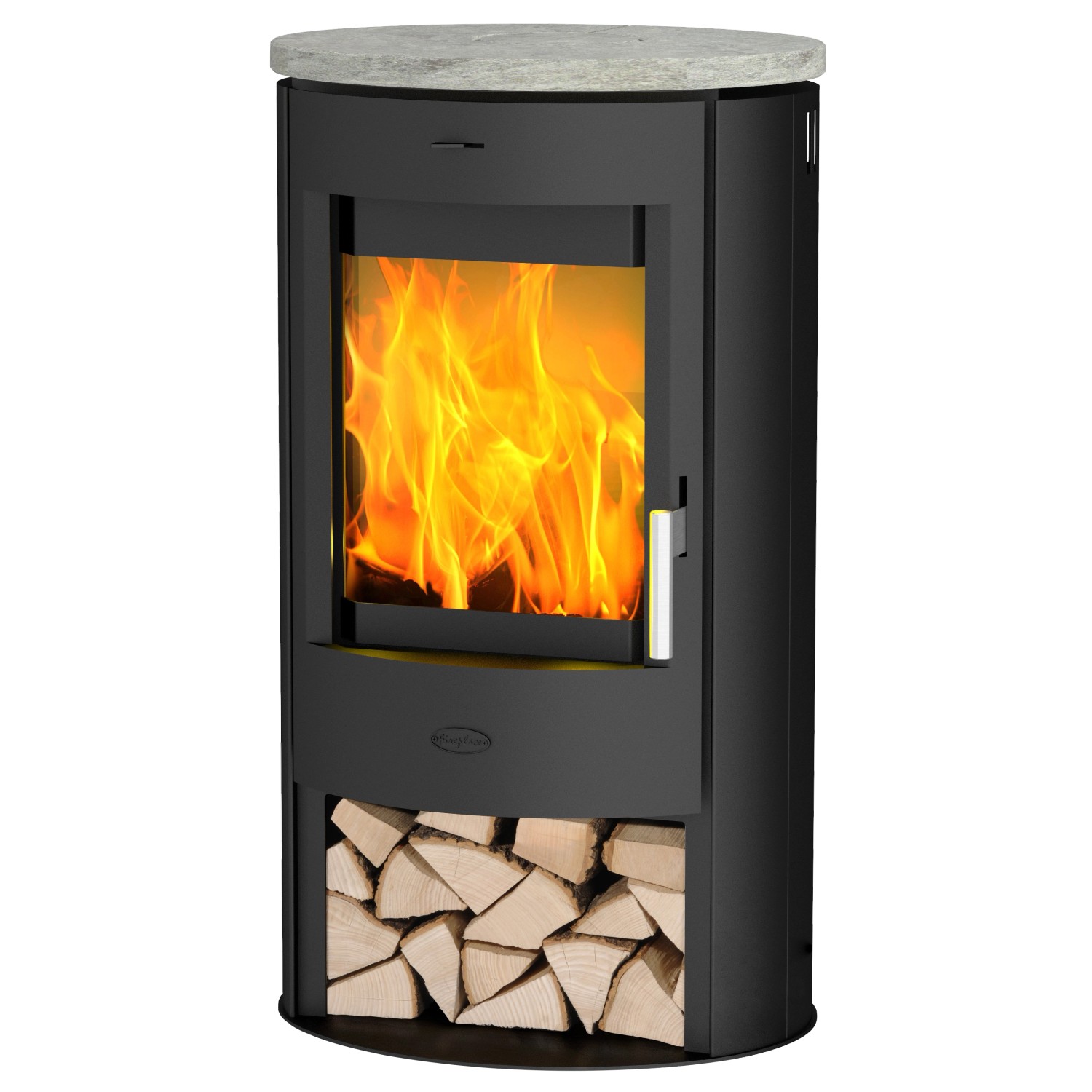 Fireplace Zaria Kaminofen Speckstein Schwarz 6 kW günstig online kaufen
