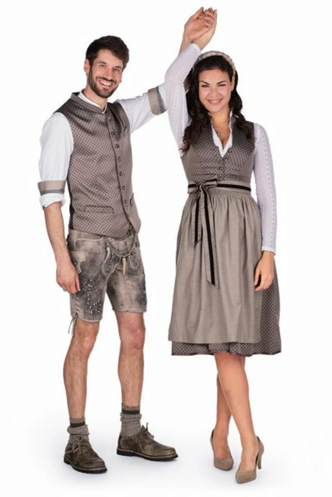 Spieth & Wensky Dirndl Midi Dirndl 2tlg. - BAMBI - haselnuss/beige günstig online kaufen