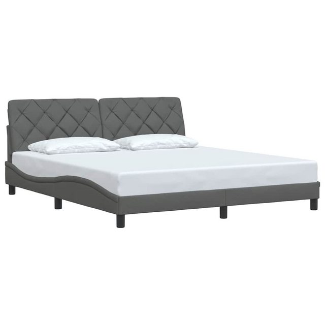 vidaXL Bett Bettgestell ohne Matratze Dunkelgrau 180x200 cm Stoff günstig online kaufen