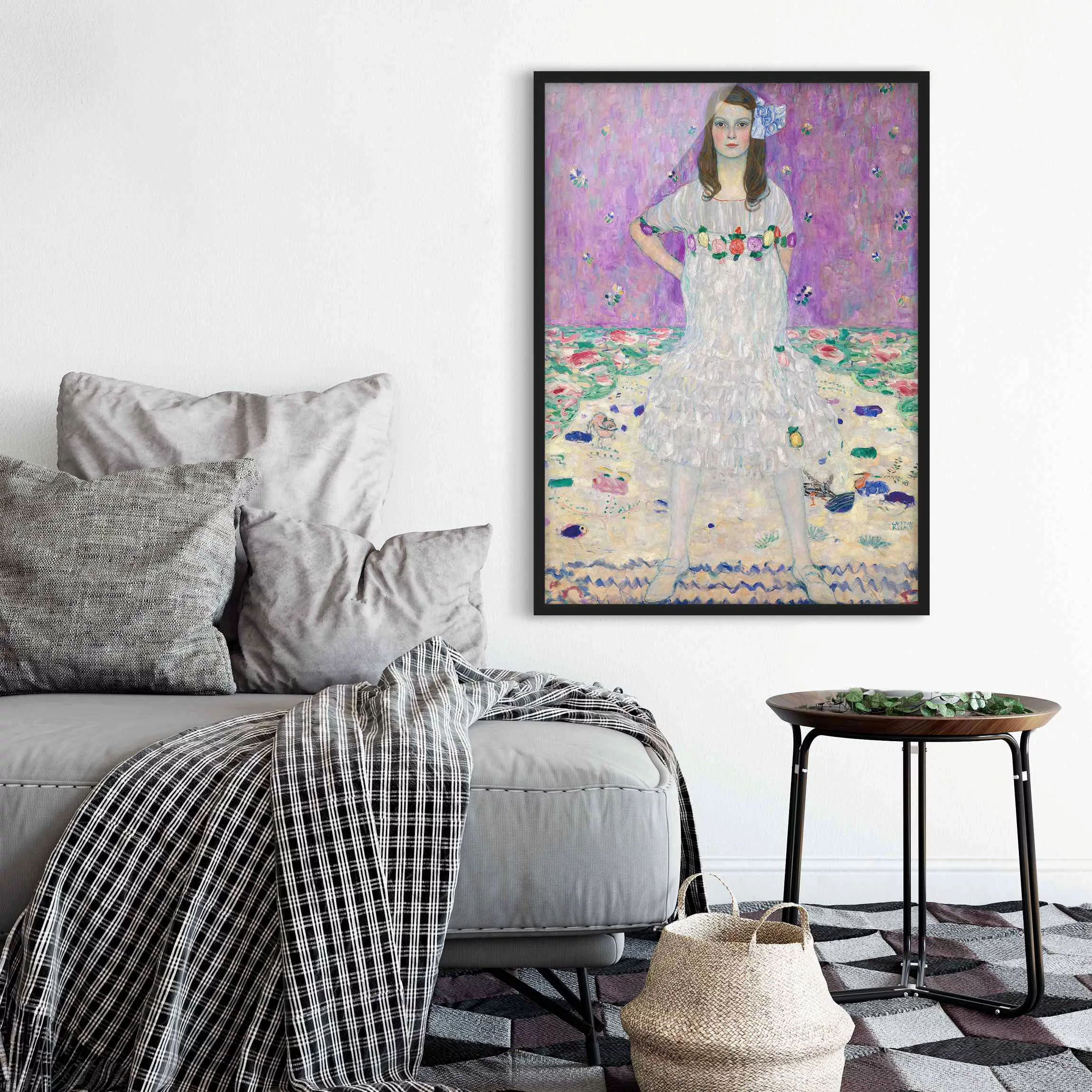 Bild mit Rahmen Kunstdruck - Hochformat Gustav Klimt - Mäda Primavesi günstig online kaufen