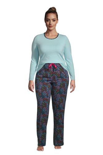 Gemustertes Jersey Pyjama-Set in großen Größen, Damen, Größe: 48-50 Plusgrö günstig online kaufen