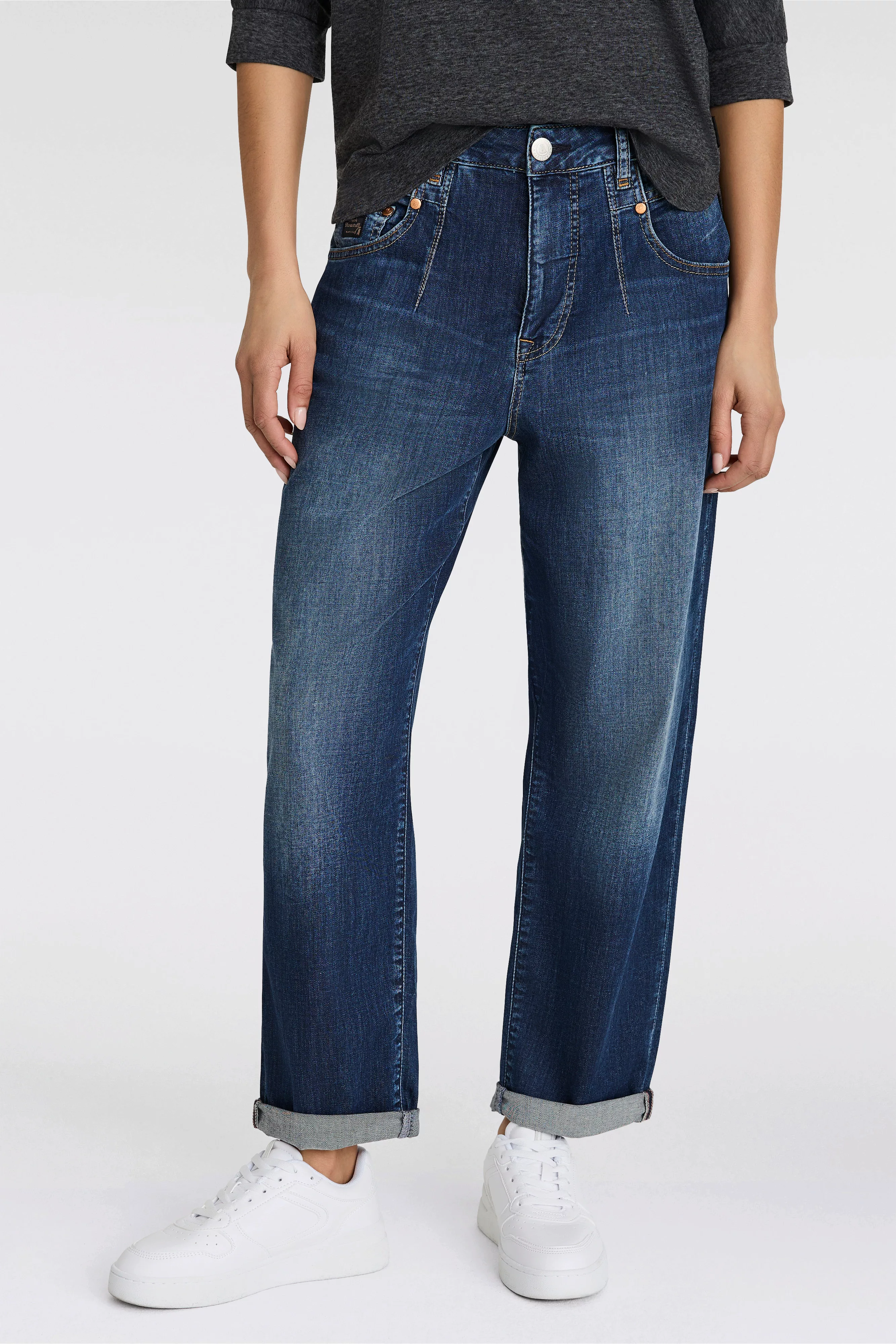 Herrlicher Straight-Jeans "Brooke Recycled Denim Light", krempelbar günstig online kaufen