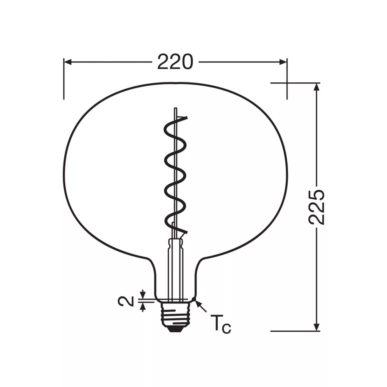 OSRAM LED Vintage 1906 Big Globe E27 4,5W 818 Filament smoke günstig online kaufen