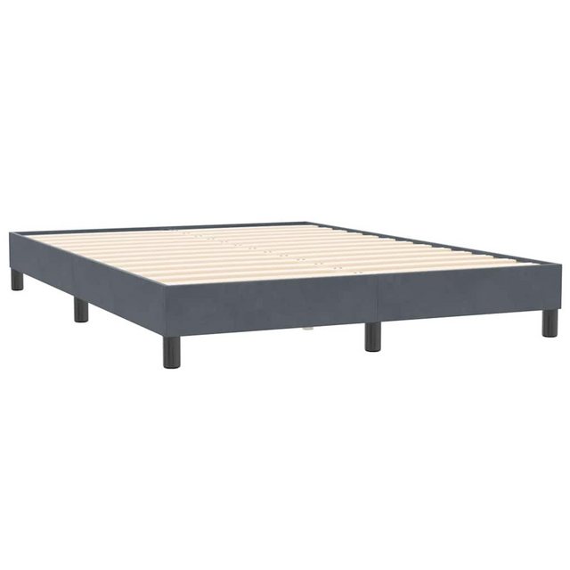 vidaXL Bett Boxspringbett ohne Matratze Dunkelgrau 160x210 cm Samt günstig online kaufen