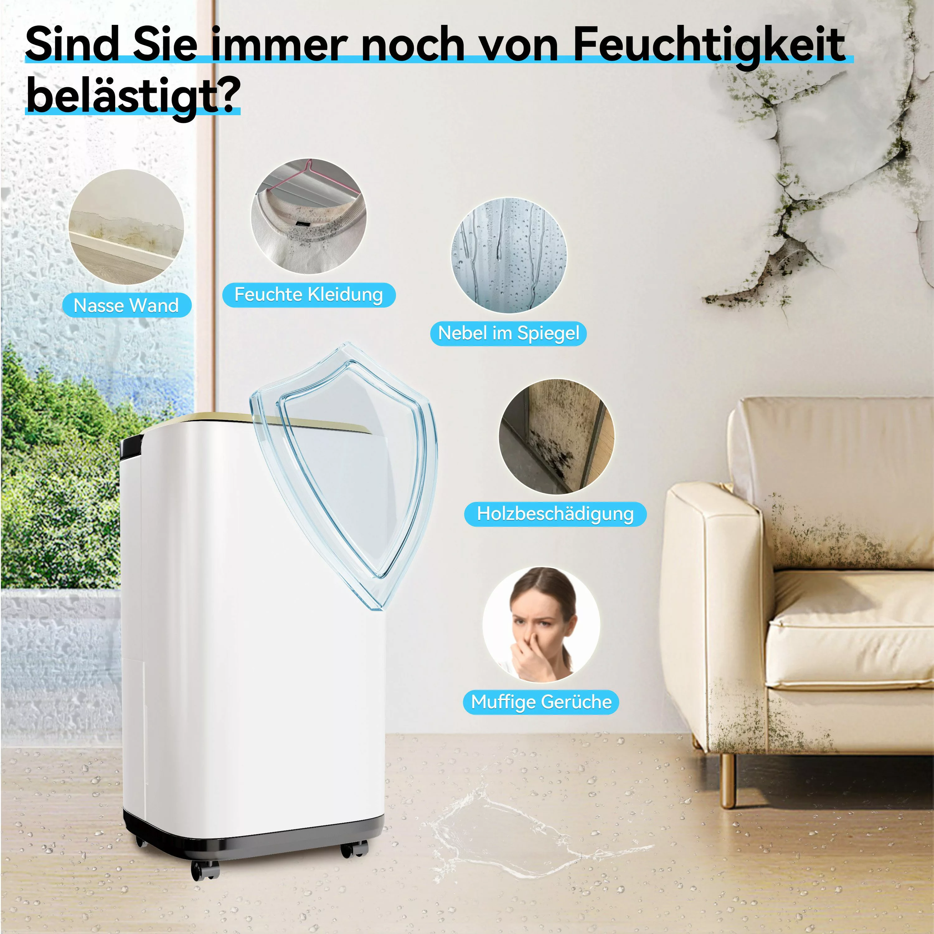 HOMALL Luftentfeuchter Entfeuchter elektrisch für Keller, günstig online kaufen