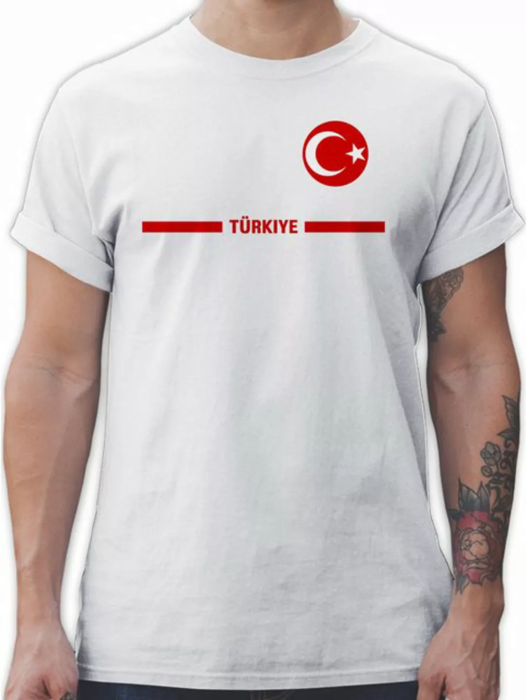 Shirtracer T-Shirt Türkei Trikot Wappen, Türkiye mit Stolz, Türkisches Fan- günstig online kaufen