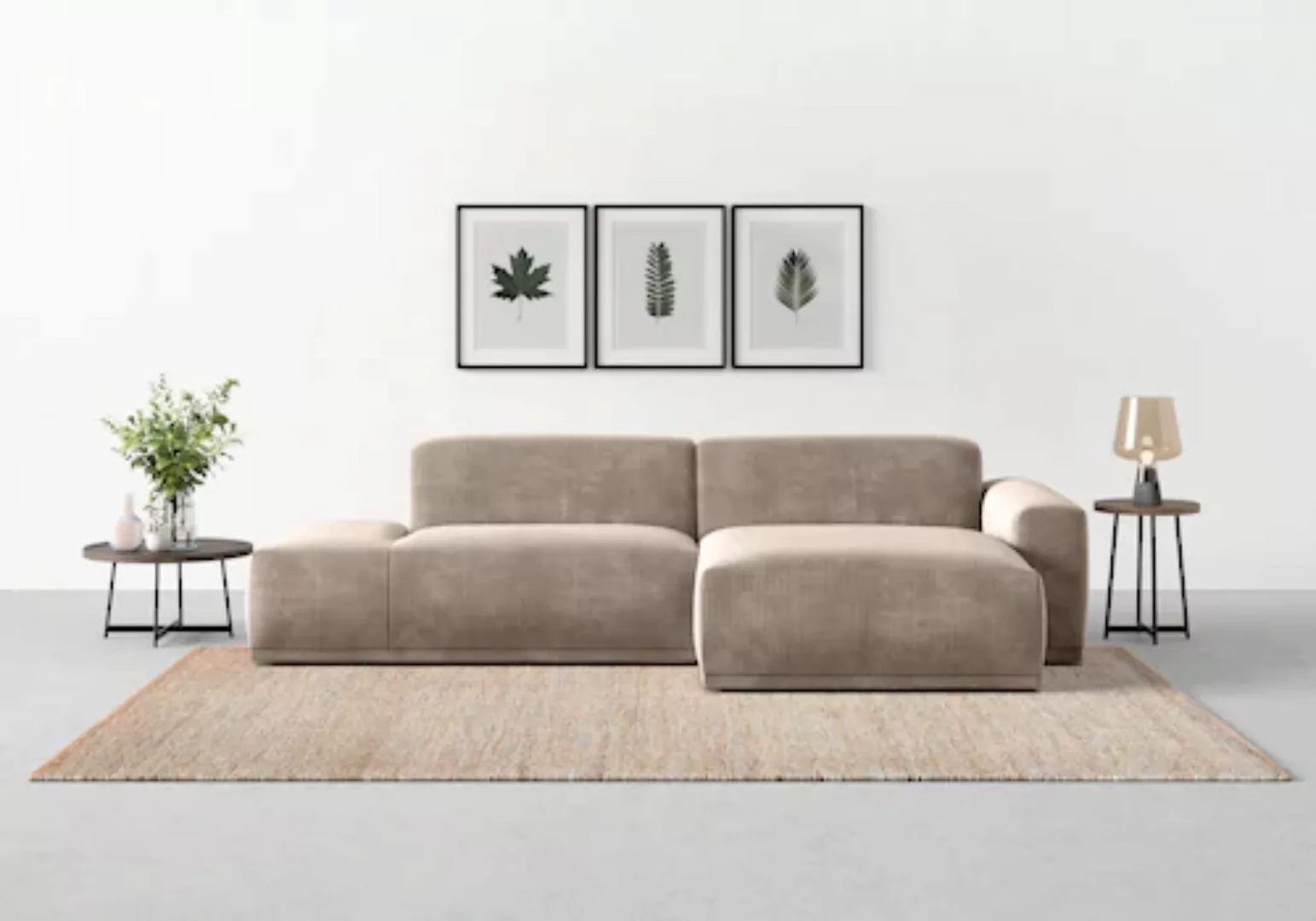 TRENDMANUFAKTUR Ecksofa Braga, aus 2 Teilen, moderner Cord-Stoff günstig online kaufen