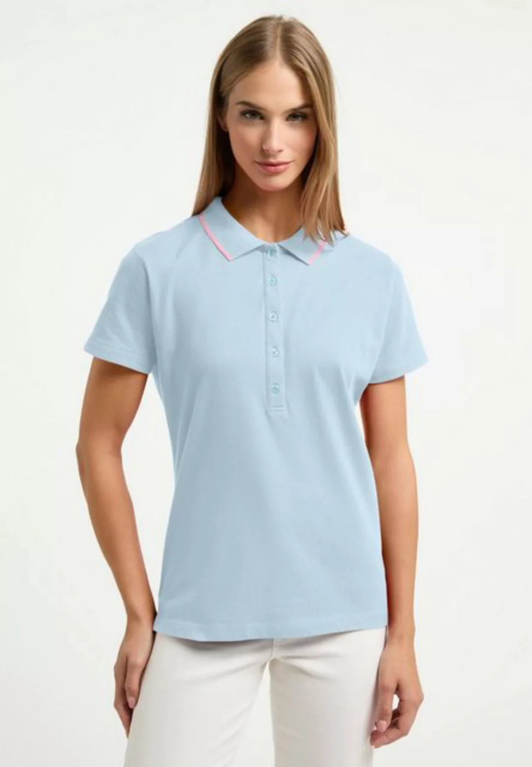 Frieda & Freddies NY Poloshirt Polo-shirt mit Knopfleiste günstig online kaufen