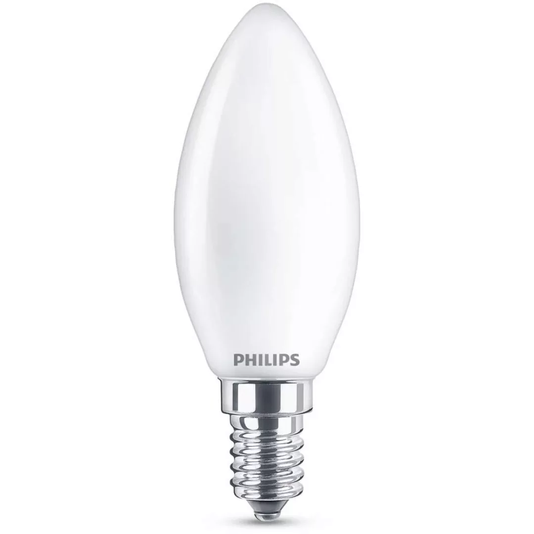Philips LED Lampe ersetzt 60W, E14 Kerzenform B35, weiß, warmweiß, 806Lumen günstig online kaufen