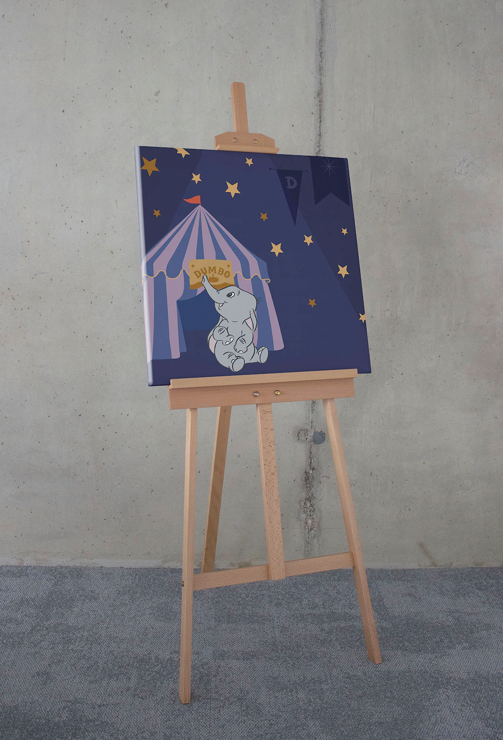 Komar Leinwandbild »Keilrahmenbild - Starry Night with Dumbo - Größe 60 x 6 günstig online kaufen