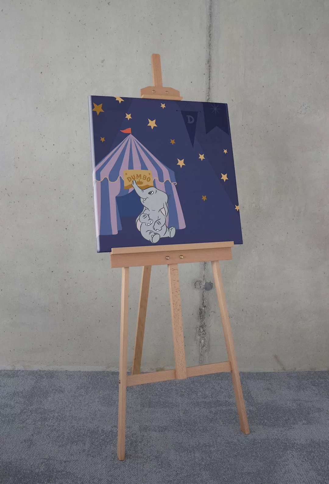 Komar Leinwandbild "Keilrahmenbild - Starry Night with Dumbo - Größe 60 x 6 günstig online kaufen