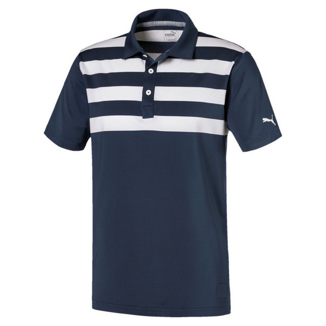 PUMA Poloshirt Puma Polo Pars and Stripes Blau-Weiß Herren M günstig online kaufen