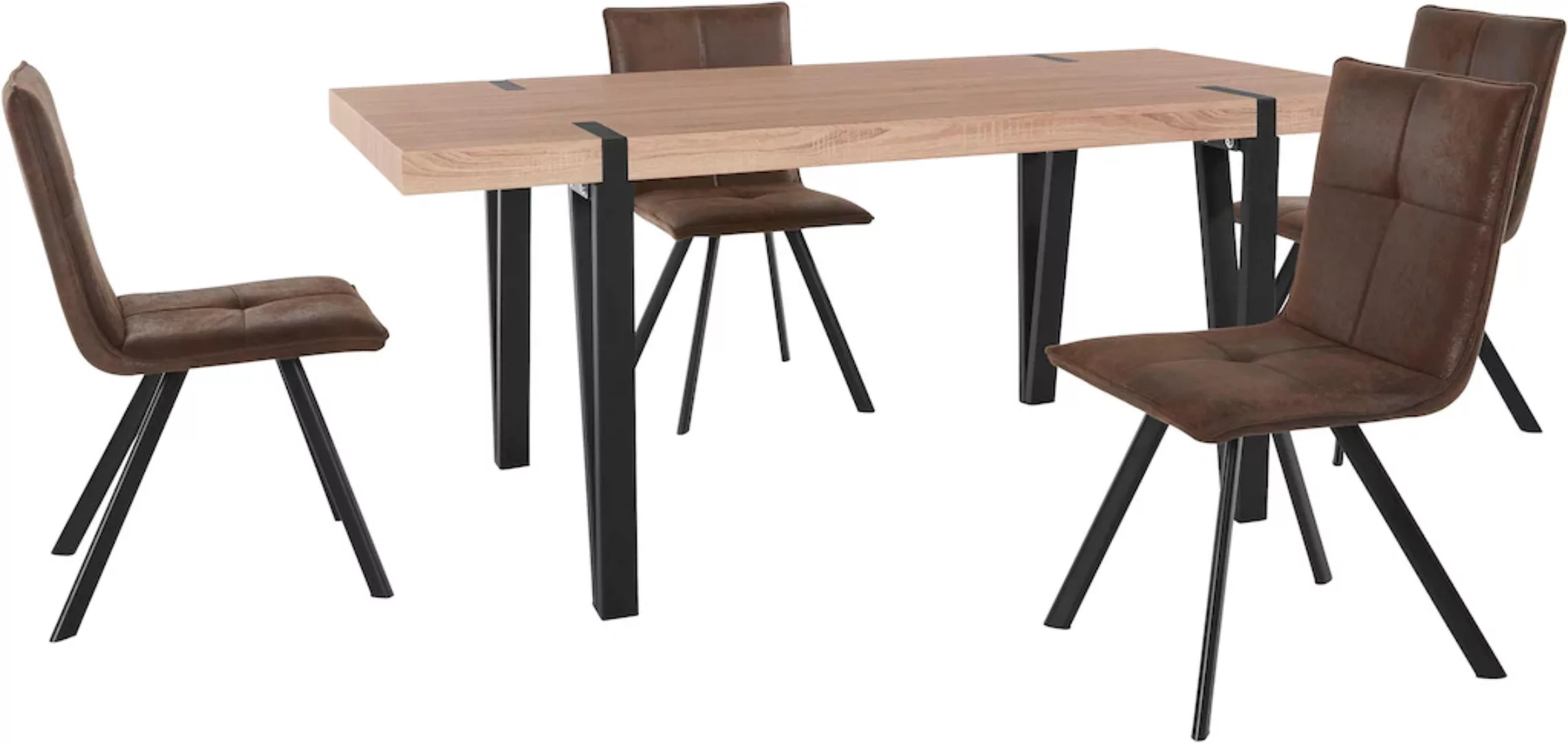 Home affaire Essgruppe "Sanchez und Bradford", (Set, 5 tlg.), mit Tisch, Br günstig online kaufen