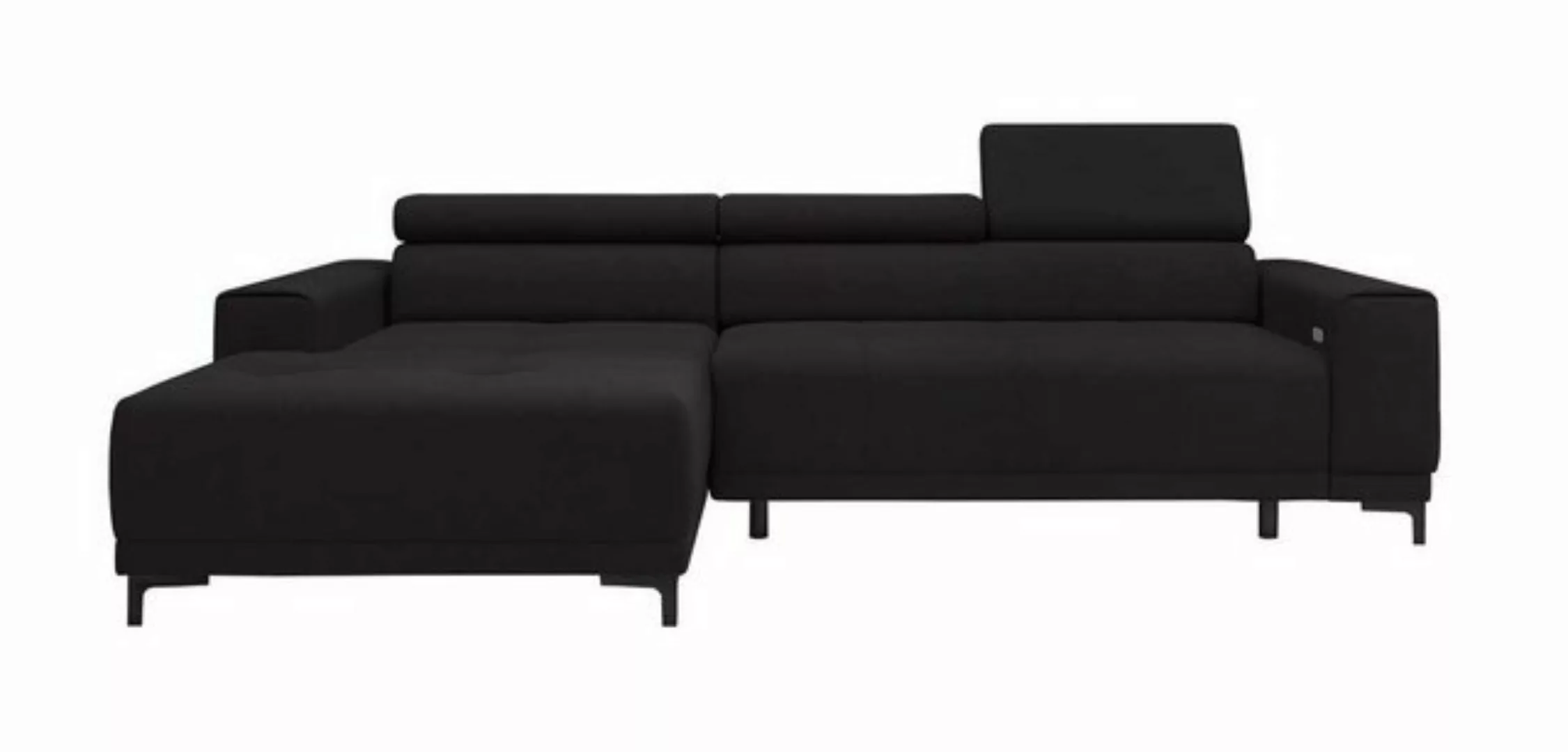 LIV'IN Ecksofa Polstergarnitur CANDIA, B 276 x T 177 cm, Dunkelgrau, Websto günstig online kaufen