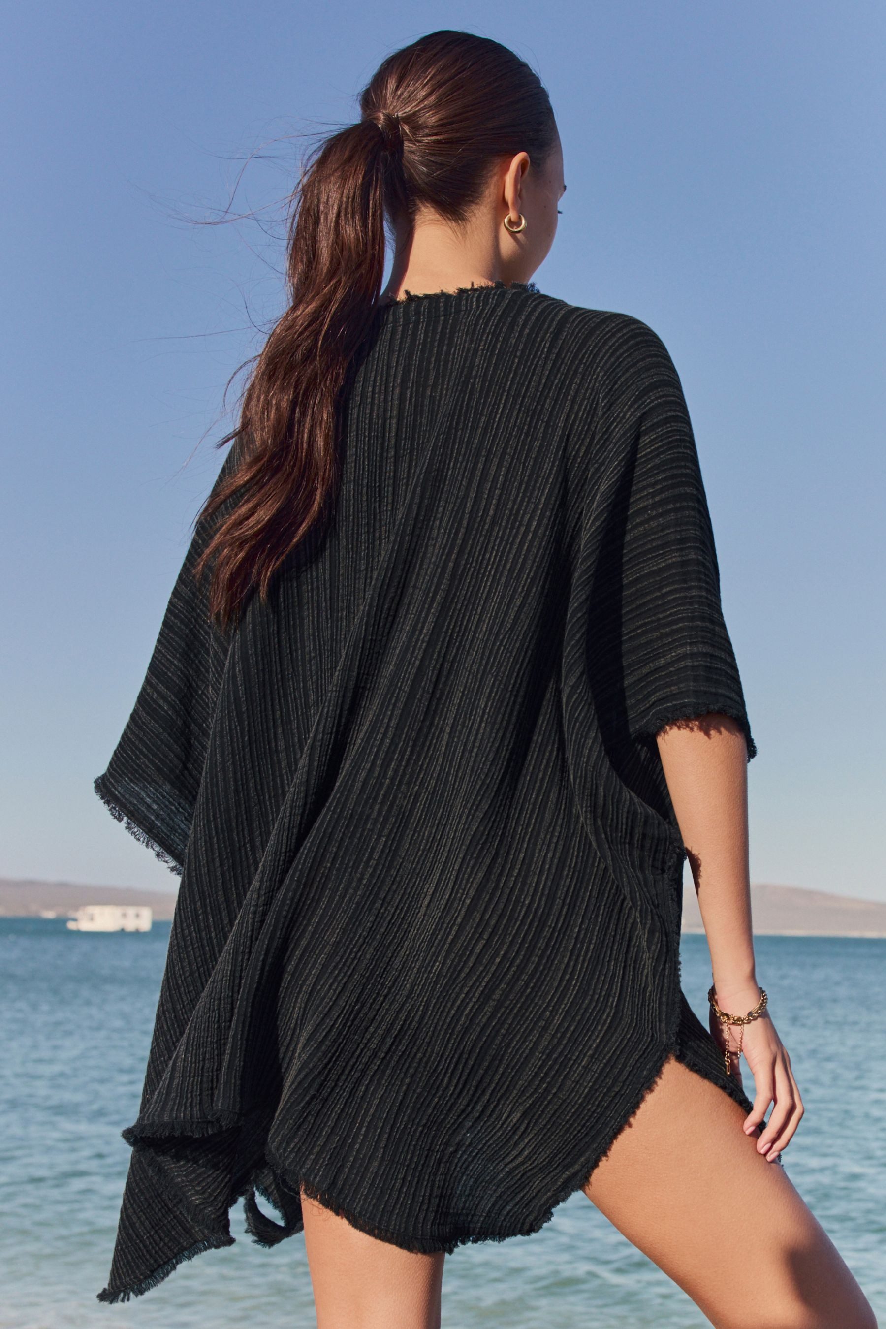 Next Strandshirt Strandkaftan aus 100 % Baumwolle günstig online kaufen